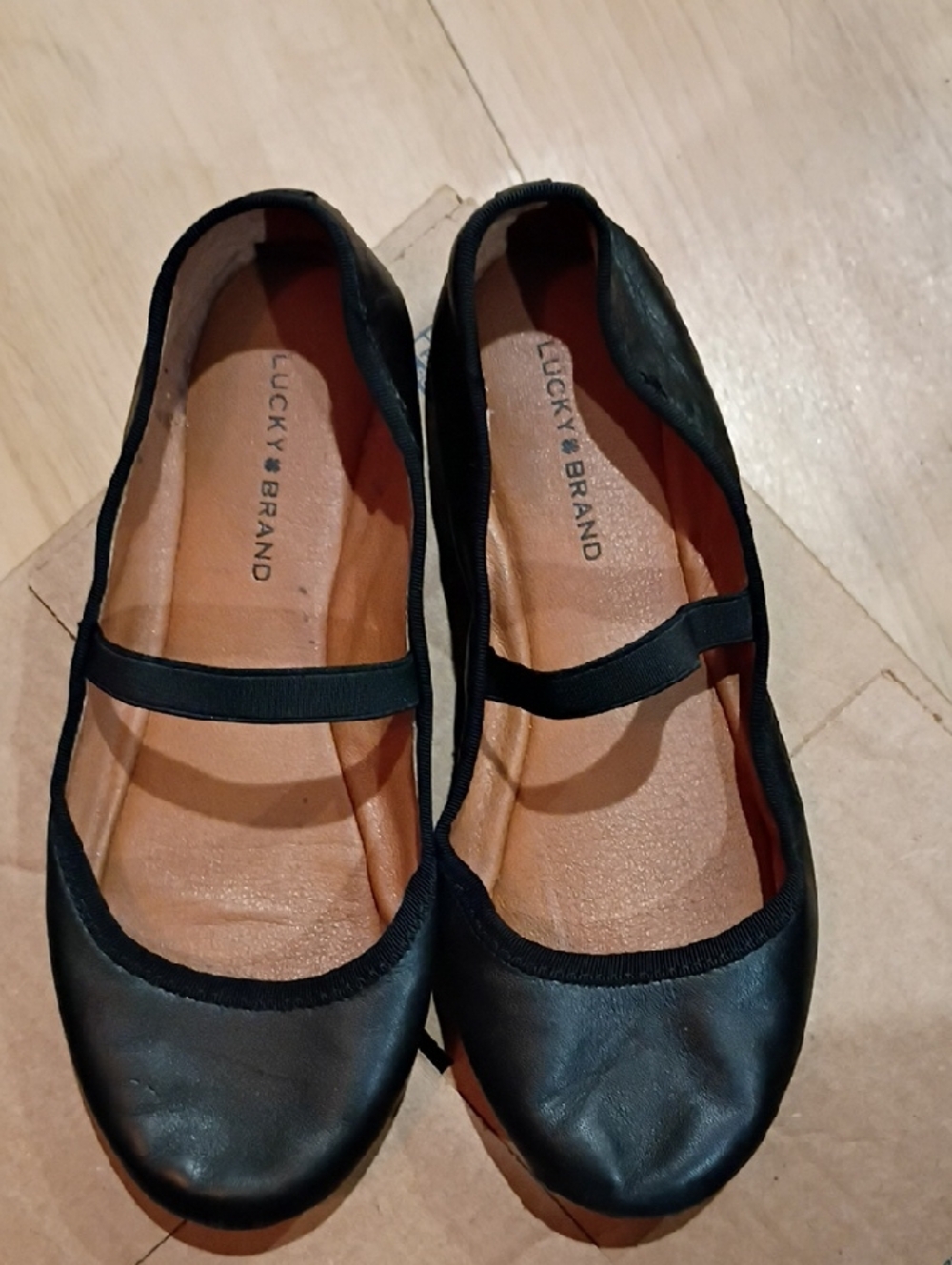 Lucky Brand Black Mary Jane Ballet Flats Size 6